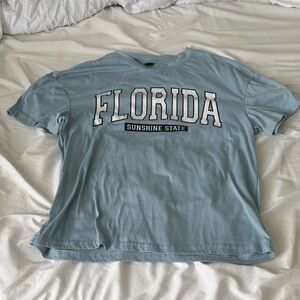 SHEIN Light Blue Florida Tee